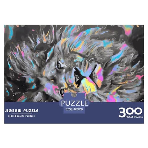 Puzzle-Größe, Teile für Erwachsene, Abstrakter Löwe, Puzzle für Erwachsene, 300 Teile (40 x 28 cm) von BREAUX