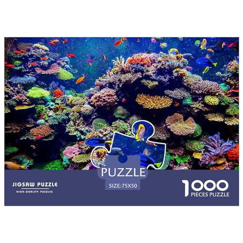 Puzzle für Erwachsene, 1000 Teile, Korallenstadt-Puzzle, kreatives rechteckiges Puzzle, Dekomprimierungsspiel, 1000 Teile (75 x 50 cm) von BREAUX