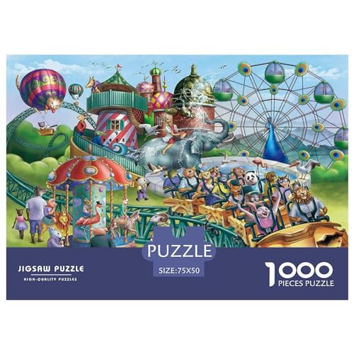 Puzzle für Erwachsene, 1000 Teile, Tierparadies-Puzzle, kreatives rechteckiges Puzzle, Dekompressionsspiel, 1000 Teile (75 x 50 cm) von BREAUX