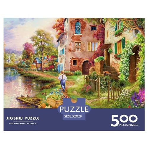 Puzzle für Erwachsene, 500 Teile, Yinghua-Puzzle, kreatives rechteckiges Puzzle, Dekomprimierungsspiel, 500 Teile (52 x 38 cm) von BREAUX