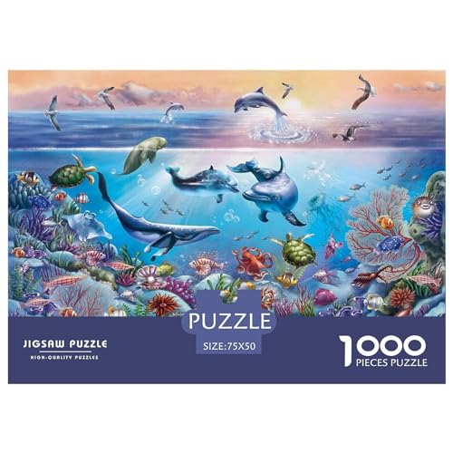 Puzzle für Erwachsene, Meereswelt, 1000 Teile, Holzpuzzle für Kinder ab 12 Jahren, herausforderndes Spiel, 1000 Teile (75 x 50 cm) von BREAUX