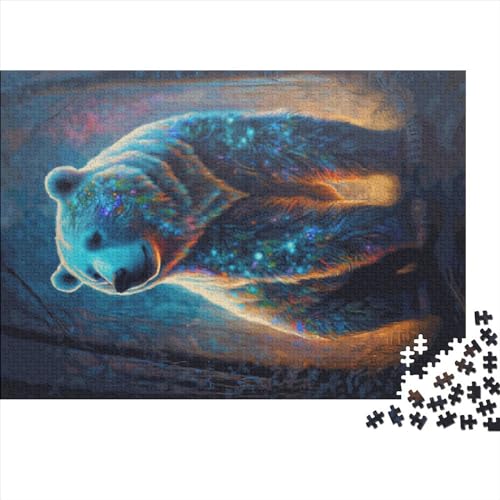 Puzzles, große Teile für Erwachsene, Bären-Galaxie-Puzzle, Holzbrett-Puzzles, Familiendekoration, 1000 Teile (75 x 50 cm) von BREAUX