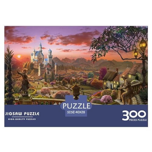 Puzzles 300 Teile für Erwachsene, Schwanenschloss-Puzzle, Holzbrettpuzzles, Familiendekoration, 300 Teile (40 x 28 cm) von BREAUX