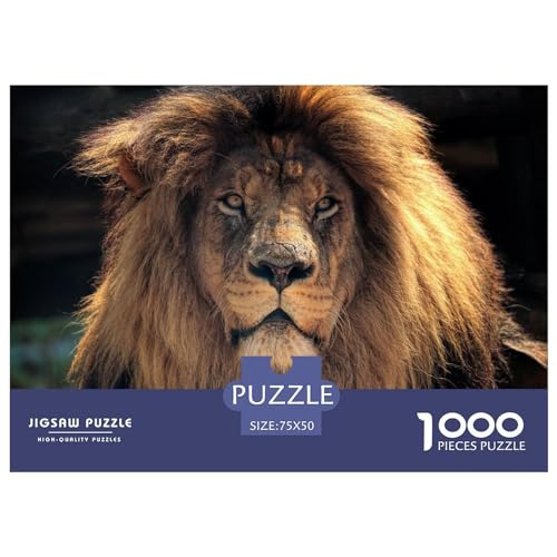 Puzzles für Erwachsene, 1000 Teile, Löwe-Puzzles, herausforderndes Spiel, Denksportaufgaben, 1000 Teile (75 x 50 cm) von BREAUX