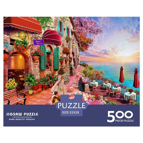 Puzzles für Erwachsene, 500 Teile, Morgenblüten-Geschenk, Holzbrettpuzzles für Erwachsene, lustig, 500 Teile (52 x 38 cm) von BREAUX