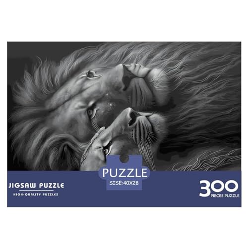 Puzzles in der Größe von Teilen für Erwachsene, Löwenliebes-Puzzles für Erwachsene, 300 Teile (40 x 28 cm) von BREAUX