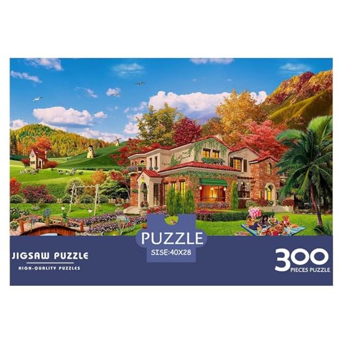 Resort-Puzzles für Erwachsene, 300-teiliges Spielzeug, Familien-Puzzlespiele, Geburtstagsgeschenke, Puzzle für Jungen und Mädchen, 300 Teile (40 x 28 cm) von BREAUX