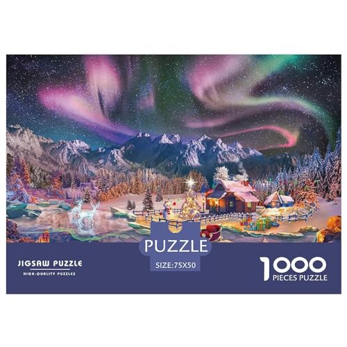 Schneenacht-Puzzle, 1000 Teile, für Erwachsene, Puzzle, Lernspiele, 1000 Teile (75 x 50 cm) von BREAUX