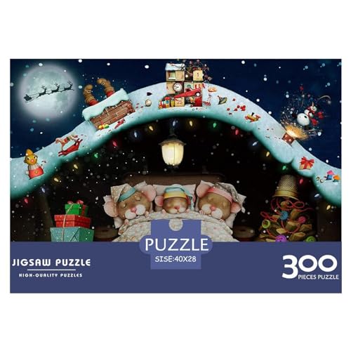 Siebenschläfer-Familie, Holzpuzzle für Erwachsene, 300-teiliges Puzzle, rechteckiges Puzzle, Geschenke für Erwachsene, Spiel 300 Stück (40 x 28 cm) von BREAUX