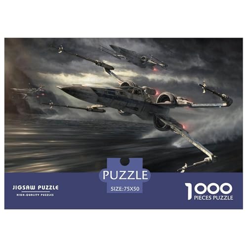 Starfighter 1000-teiliges Puzzle für Erwachsene, kreatives rechteckiges Holzpuzzle, Geschenk für Freunde und Familie, 1000 Teile (75 x 50 cm) von BREAUX