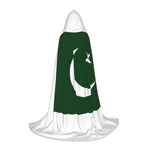 Umhang mit der Flagge Pakistans für Herren und Damen, mit Kapuze – stilvoller und vielseitiger Kapuzenponcho für alle Jahreszeiten von BREAUX