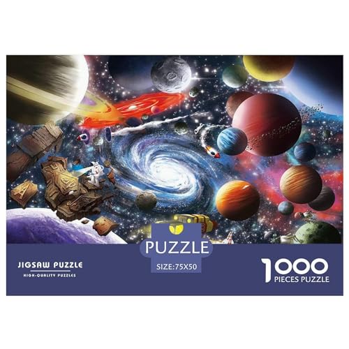 Universum-Sternenhimmel, 1000-teiliges Holzpuzzle für Erwachsene und Kinder, Stressabbau, 1000 Teile (75 x 50 cm) von BREAUX