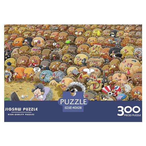 Weihnachts-Chaos-Puzzle für Erwachsene, 300-teiliges Spielzeug, Familien-Puzzlespiele, Geburtstagsgeschenke, Puzzle für Jungen und Mädchen, 300 Teile (40 x 28 cm) von BREAUX