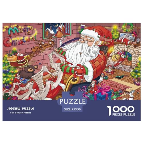 Weihnachtskarneval 1000-teiliges Puzzle für Erwachsene, kreatives rechteckiges Holzpuzzle, Geschenk für Freunde und Familie, 1000 Teile (75 x 50 cm) von BREAUX