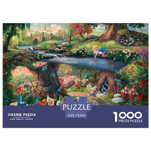 Wonderland Forest 1000-teiliges Holzpuzzle für Erwachsene und Kinder zum Stressabbau, 1000 Teile (75 x 50 cm) von BREAUX