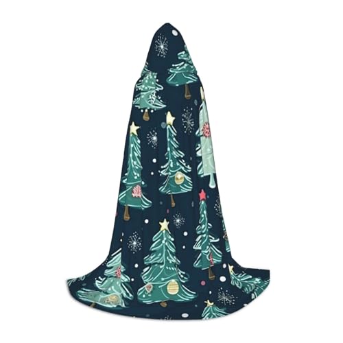 Xmas Tree Ball Stars Print Herren und Damen Kapuzenumhang Umhang - Stilvoller und vielseitiger Kapuzenponcho für alle Jahreszeiten Xmas Tree Ball Stars Print Herren und Damen Kapuzenumhang Umhang - Stilvoller und vielseitiger Kapuzenponcho für alle Jahreszeiten von BREAUX