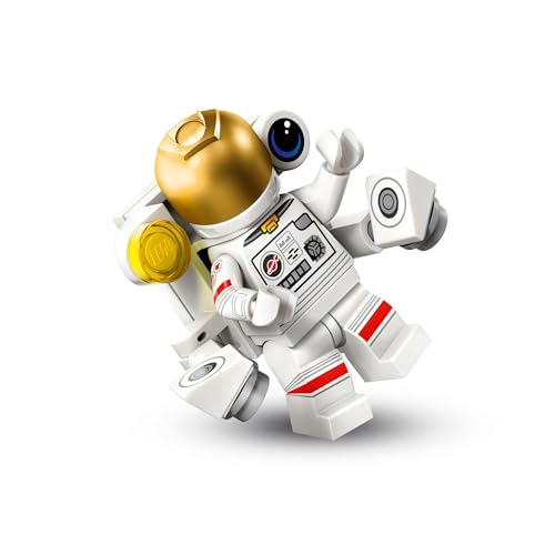 Astronautin auf Weltraumspaziergang (Spacewalking Astronaut), Lego Minifiguren Serie 26 Weltraum (Series 26 Space), einzelne Sammelfigur, Complete Set with Stand and Accessories, CMF (col26-1) von BRICK Flip