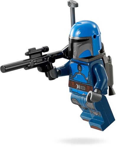 Lego Star Wars Figuren Set: Mandalorian Warrior Mit Großem Blaster und Raketenrucksack - Alternative zu Star Wars Battle Pack, Minifiguren Set, Mandalorianer von BRICK Flip