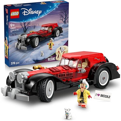 Lego Cruella de Vils Auto, Lego 43277 - Bösewicht aus 101 Dalmatiner, Villains, Neuheiten 2025 (inkl. bedruckter Fliese) von BRICK Flip