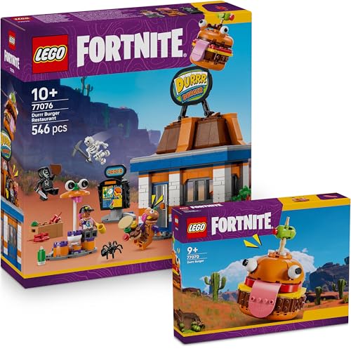 Lego Fortnite Burger Kombi: Lego Durrr Burger Restaurant 77076 & Durrr Burger 77070 - Neuheiten 2025 von BRICK Flip