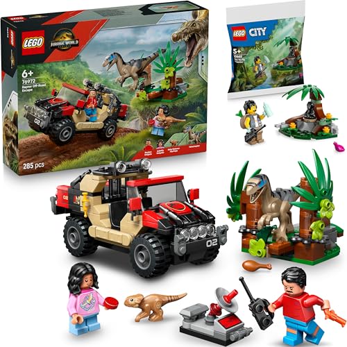 Lego Jurassic World Raptor: Verfolgungsjagd mit dem Geländewagen - 76972 Lego Raptor mit Polybag-Geschenk, Jurassic Park Set Dinosaurier ab 7 Jahre - Neuheiten 2025 Lego Jurassic World Raptor: Verfolgungsjagd mit dem Geländewagen - 76972 Lego Raptor mit Polybag-Geschenk, Jurassic Park Set Dinosaurier ab 7 Jahre - Neuheiten 2025 von BRICK Flip