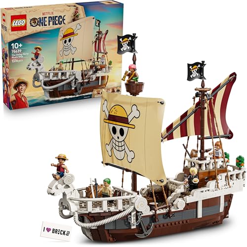 Lego One Piece Schiff 75639 - Das Piratenschiff Flying Lamb One Piece Lego Set, Neuheiten 2025, (inkl. bedruckter Fliese) von BRICK Flip