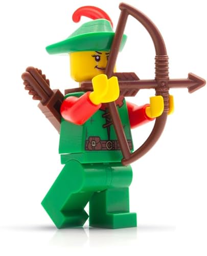 Lego Ritter Figuren Set: Forestwoman #1 Mit Bogen - Erweitere Deine Ritterburg Mit Minifiguren Und Waffen von BRICK Flip