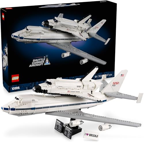 Lego Space Shuttle Transport Jumbo - Icons 10360 Lego NASA Spaceshuttles Enterprise und Boeing 747 (inkl. bedruckter Fliese) von BRICK Flip