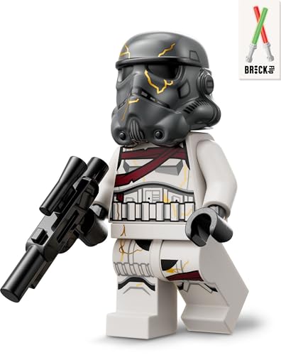 Lego Star Wars Nighttrooper Set: Figur mit Blaster-Pistole und Helm - Alternative zu Battle Pack, Minifiguren Set, Imperialer Nachtrtruppler #2 (mit grauem Helm) von BRICK Flip