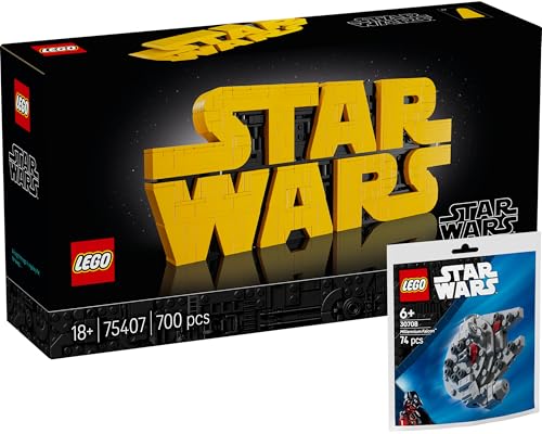 Lego Starwars Logo aus Legosteinen mit Millenium Falke Polybag (Lego 75407 & 30708) - Neuheit von BRICK Flip