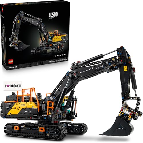 Lego Volvo EC500 Hybrid Bagger - Technic Lego 42215, inkl. bedruckter Fliese, August Neuheiten 2025 von BRICK Flip