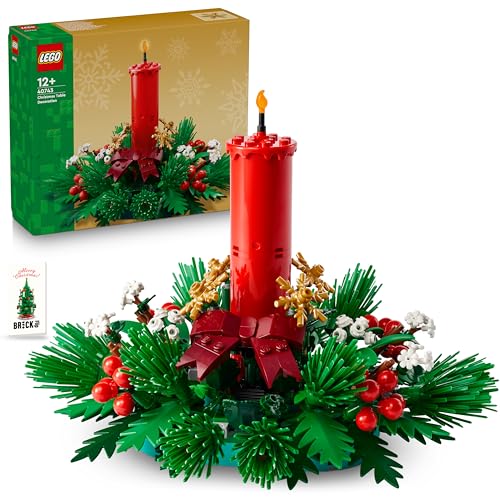 Lego Weihnachtsgesteck - Weihnachtsset Lego 40743 inkl. bedruckter Fliese von BRICK Flip