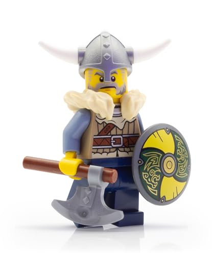 Lego Wikinger Figuren Set: Wikinger #1 mit Axt und Schild – Erweitere Dein Wikingerdorf mit Vikings Minifiguren und Waffen Lego Wikinger Figuren Set: Wikinger #1 mit Axt und Schild – Erweitere Dein Wikingerdorf mit Vikings Minifiguren und Waffen von BRICK Flip