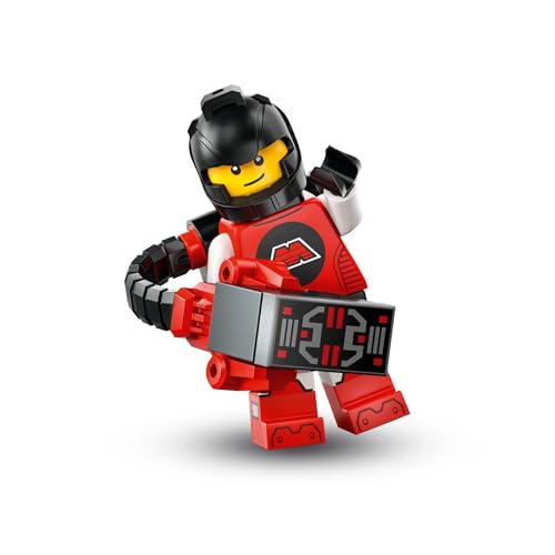 M:Tron Power-Mech (M-Tron Powerlifter), Lego Minifiguren Serie 26 Weltraum (Series 26 Space), einzelne Sammelfigur, Complete Set with Stand and Accessories, CMF (col26-5) von BRICK Flip
