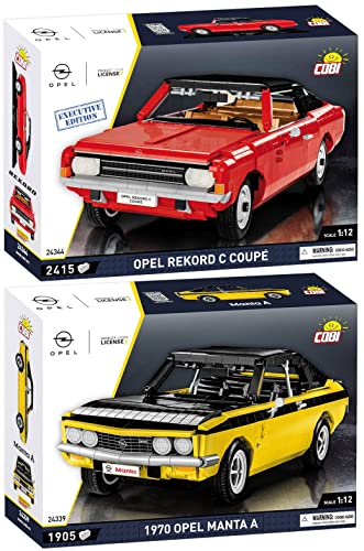 BRICKCOMPLETE COBI 2er Set: 24344 Opel Rekord C Coupe - Executive Edition & 24339 1970 Opel Manta A von BRICKCOMPLETE