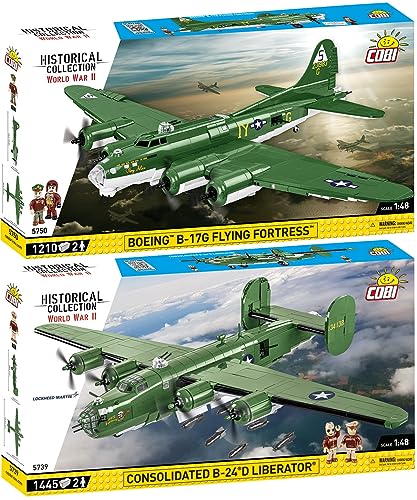 BRICKCOMPLETE COBI 2er Set: 5750 Boeing B-17G Flying Fortress & 5739 Consolidated B-24D LIBERATOR von BRICKCOMPLETE