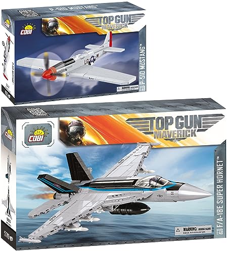 BRICKCOMPLETE COBI 2er Set: 5805 F/A-18E Super Hornet LTD & 5847 Mustang P-51D von BRICKCOMPLETE