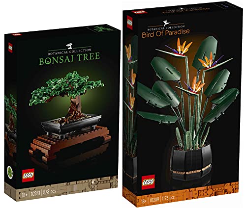 Lego 2er Set: 10281 Bonsai Baum & 10289 Paradiesvogelblume von BRICKCOMPLETE