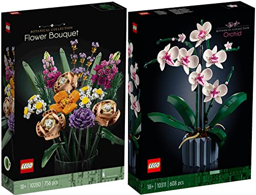 Lego 2er Set: 10311 Orchidee & 10280 Blumenstrauß von BRICKCOMPLETE