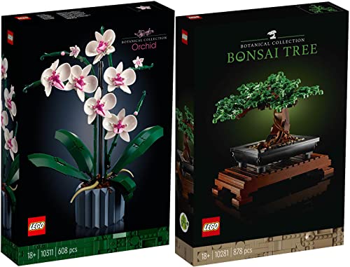 BRICKCOMPLETE Lego 2er Set: 10311 Orchidee & 10281 Bonsai Baum von BRICKCOMPLETE