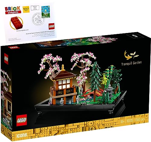 BRICKCOMPLETE Lego 2er Set: 10315 Garten der Stille & 1x FDC First Day Cover/Erstagsbrief mit Sonderstempel / 90 Jahre Lego Edition von BRICKCOMPLETE