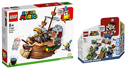 Lego 2er Set: 71360 Abenteuer mit Mario Starterset & 71391 Bowsers Luftschiff Erweiterungsset von BRICKCOMPLETE