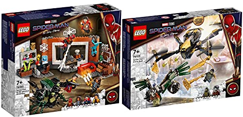 Lego 2er Set: 76185 Spider-Man in der Sanctum Werkstatt & 76195 Spider-Mans Drohnenduell von BRICKCOMPLETE