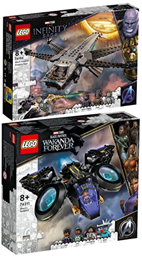 Lego 2er Set: 76211 Shuris Sonnenvogel & 76186 Black Panthers Libelle von BRICKCOMPLETE