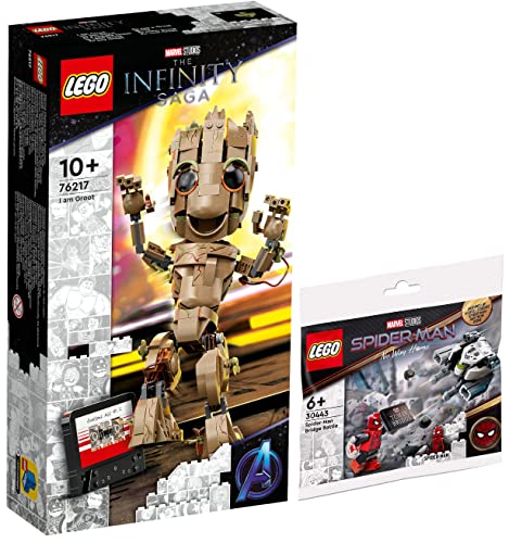 Lego 2er Set: 76217 Ich Bin Groot & 30443 Spider-Mans Brückenduell von BRICKCOMPLETE