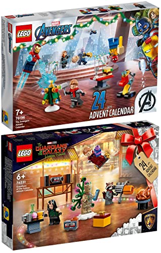 Lego 2er Set: 76231 Guardians of The Galaxy Adventskalender & 76196 Marvel Avengers Adventskalender von BRICKCOMPLETE