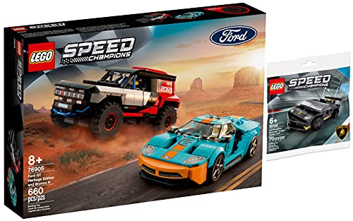 Lego 2er Set: 76905 Ford GT Heritage Edition und Bronco R & 30342 Lamborghini Huracan Super Trofeo EVO von BRICKCOMPLETE
