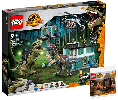 Lego 2er Set: 76949 Giganotosaurus & Therizinosaurus Angriff & 30390 Dinosaurier-Markt Polybag von BRICKCOMPLETE