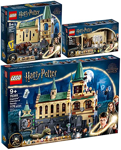 Lego 3er Set: 76389 Hogwarts Kammer des Schreckens, 76387 Hogwarts: Begegnung mit Fluffy & 76386 Hogwarts: Misslungener Vielsaft-Trank von BRICKCOMPLETE