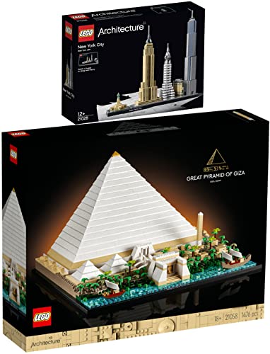 Lego Architecture 2er Set: 21058 Cheops-Pyramide & 21028 New York City von BRICKCOMPLETE